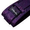 Bow Ties 100% Silk Tie Set Purple Black Crack Pattern Necktie Handkerchief Brooch Business Wedding Cravat Gravata Para Homens DiBanGu