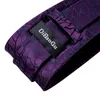 Noeuds papillon 100% soie cravate ensemble violet noir motif craquelé cravate mouchoir broche mariage d'affaires cravate Gravata Para Homens DiBanGu