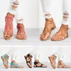 Sandalen Platte Gesp Cross Bandage Holle Effen Kleur Zomer Wilde Casual Zachte Open Teen Schoenen Dames