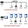 Integrierte Schaltungen 1 Master 4 Slave 433m Wireless RS485 Bus RF Serial Port UART Transceiver-Modul DTU für PTZ-Kamera-SPS-Modbus-RTU-LED-Controlle