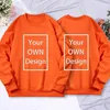 Your OWN Design Brand /Picture Custom Men Sweatshirts Send picture customization DIY Hoodie Autumn Winter Sportswear Women Y220615