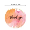 100500 stks water bedankstickers afdichting 1 inch kleuretiketten voor zakelijke sticker bruiloft decoratie baby shower 220613