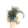 Femmes Paon Plume Fascinator Clip Dames Jour Courses Fête De Mariage Diadème De Mariée En Épingle À Cheveux Cheveux Accessoires Mariée Casque 220719