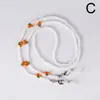 Cadena de gafas de cereza de cristal a la moda, bonita cadena de perlas con cuentas transparentes para gafas, correas para el cuello, cordón para gafas de sol, joyería para mujer