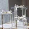 Подарочная упаковка ПК Прозрачные коробки для тортов пластиковые носители День рождения упаковка