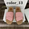 2022 Summer Women Slippers High Quality Slipper Woman Classic Woody Mules Sole Sandals Cross Band Canvas Ladies Slides Designer Flip Flops with box