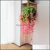 Plante artificielle Glycine Fleur Maison El Restaurant Jardin Tenture Arche De Mariage Plafond Décoration Rotin Diy Drop Delivery 2021 Decora