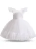 Meisjes prinsesjurk kinderen elegante bruiloft tutu prom jurken kinderen tule flare mouw communie party formele avondkleding 220707