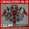 Кузов для Honda CBR919 CBR 900 919 RR CC 98-99 лет Body 127No.20 CBR 919RR 900RR 919CC CBR900 RR CBR919RR 98 99 900CC CBR900RR 1998 1998 1999 Комплект обтекает красный серый BLK