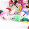 Colorf Cat Toys Lovely Mouse For Cats Dogs Funny Fun Playing Contain Catnip Pet Supplies Drop Delivery 2021 Home Garden Oq5If