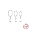 Dangle Shandelier Aide 925 Sterling Silver Beads Pendant HoopEarrings for Women Girls Gift Small Coin Ring Circle Earring Party5371011