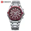 Curren Men Brand Luxo Sport Military Mens Watches Full Steel Quartz Clock Masculino Business Watch Relogio Masculino 220329
