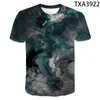 Мужские футболки Summer Fashion Art Color Graffiti 3D T Roomts Boy Girl Kids Crasual Мужчины, дети, дети, напечатанные футболка, прохладные топа