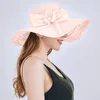 Hüte mit breiter Krempe, Sonnenkopfbedeckung, Damen-Sommerkleid, Hut, Blatt, Blume, Brautparty, Strand, Baby, gewebter Hut, breit, Oliv22