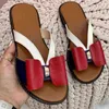 Sandels Brkwlyz Women Shoes Summer Fashion Colling Locking Bowknot حجم صندل كبير الحجم من Slippers Pu Beach Slides 220303