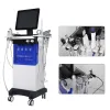 Salon use 14 in 1 skin tightening hydra dermabrasion facial oxygen spray gun face care facial deep cleaning machine with three polor rf device for sell