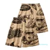 Shorts pour hommes mignon rayé motif 3D unisexe mode tendance pantalons de plage pour hommes