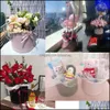 Gift Wrap Event Party Supplies Festive Home Garden High Quality Flower Bucket Gift Box Portable Bouque Dhow0