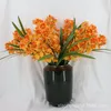 New Arrival One Faux Vanda Flower Branch Artificial Phalaenopsis 16 Heads Butterfly Orchid for Wedding Centerpieces Floral Arrangemement