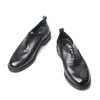 Luxe haute qualité hommes chaussures décontractées en cuir de vache à lacets automne marque confortable plat Oxford chaussures pour hommes
