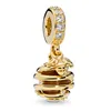 Nuevo Popular 925 plata esterlina oro abeja pluma árbol de la vida Bella Beads Fit Original Charm Pandora pulsera señoras joyería oferta especial