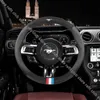Кожаное рулевое колесо антислипное дышащее для Ford Mustang Shelby GT T70 T80 Круглая форма AUOT детали J220808