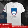Slovénie slovène pays t-shirt personnalisé Jersey Fans bricolage nom numéro marque haute rue mode Hip Hop lâche décontracté t-shirt 220616