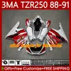 Bodys Kit For YAMAHA TZR-250 TZR 250 TZR250 R RS RR 88-91 Bodywork 115No.37 YPVS 3MA TZR250R White red 88 89 90 91 TZR250-R TZR250RR 1988 1989 1990 1991 MOTO Fairings