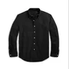 Mens Blouse Toppar T Shirts Top Quality Designer Broderi Långärmad T-shirts Solid Färg Slim Casual Business Clothing Dress Långärmad tröja XL Vit Svart Gul