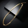 Chains ZMFashion Simple Women Men Hollow Leaf Chain Necklace Trendy Stainless Steel Choker Clavicle Gold-plated Jewelry GiftsChains Heal22