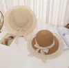 Ladies Summer Lace Bowknot Straw Caps Big Brimmed Hat Sun Hat Outdoor For Bekväma andliga kvinnor Cap DE618