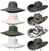 Camouflage Fisherman Hat Party Supplies Camouflages Caps Sport Leaf Jungle Military Cap Fiske Hattar Solskärm Gaze Cowboy CCE13788