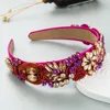 2022 Luxury Diamond Flower Headband Fashion Hårtillbehör Kvinnor Trend Temperament Bankett Pärl Hårband Hårband Girl Huvudbonader