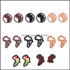 Dangle Lustre Boucles D'oreilles Bijoux Mode Bois Afrique Maptribal Gravé Tropical Noir Femmes Boucle D'oreille Vintage Rétro En Bois Africain Hiphop