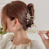 女性エレガントなフラワーメタルヘアクローレディースウィートクランプポニーテールクリップファッションヘアアクセサリーアクセサリー女の子の飾りのためのアクセサリ