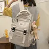 Водонепроницаемые нейлоновые женщины рюкзак корейская японская модная ученица школьная сумка Многослойная сумка простых Sense Travel 220602