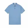 メンズTシャツ1807＃新しい夏のダブルボタン半袖Tシャツ男性中年のラペルルースビジネスドレスソリッドカラーポロシャツハーフスリーブTシャツ