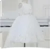 Girl's Dresses Toddler Girl White Baptism Dress Christmas Costumes Baby Girls Princess 1 Year Birthday Gift Kid Long Traling Party Wear