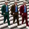 Herrenanzüge Blazer Kostüm Homme Rosa Anzug für Trauzeugen Strand Hochzeit Leinen 2022 Sommer 2 Stück Mann Urlaub Urlaub gemacht