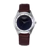 SMEETO Paaruhr mit Ledergürtel, einfache, modische Herren- und Damenuhr, Quarz-Armbanduhr aus blauem Glas