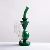 Hookahs half Ball-type borosilicate glass backflow Bong oil rig bubble machine backwater free 8.8 inches high