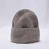 Autumn winter solid color real cashmere beanies for woman cashmere unisex Warm knitted hat wholesales 220812