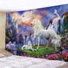 Forest Animal Carpet Wall Tropical Plant Tiger Zebra Room Decoration Cute Cat Dog Unicorn Boho Home Decor Wall Hanging Blanket J220804