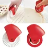 Pizza Crust Cutter PASIRY Lattice Cutter Decorator Cookie Cake Roller Wheel Cutter Emunching Carving Tools for Kitchen Baking 0616