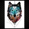 NXY Tattoo Temporário Tigrish Tribal Wolf S para Homens Mulheres Braço Peito Falso Adesivo impermeável Realista 3D Flash Flash Papel 0330