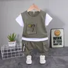 Sommer Kinder Mädchen Mode Kleidung Baby Jungen Baumwolle T-shirt Shorts 2 Teile/sätze Kid Infant Kleidung Kleinkind Casual Trainingsanzug 220425