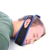Prevenção de fita azul redonda prevenção respirável dormindo anti-choque na capa da cabeça da cabeça da cabeça do queixo da cabeça da cabeça fixa da cabeça