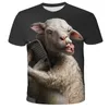 T-shirts hommes T-shirt drôle été 2022 haut de mode hommes et femmes à manches courtes impression 3D peau de mouton animal amusant pull à col rond Clothi