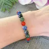 MG1496 Strand Virgo Zodiac Gemstone Bracelet Moss Agate Carnelian Lapis Lazuli Snowflake Obsidian Healing Crystals Jewelry Virgo G254K