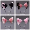 2022 grand événement Lolita Cosplay oreilles de chat bandeau Anime Costume de fête de danse loup renard oreille en peluche bandeau filles Kawaii accessoires de cheveux accessoires